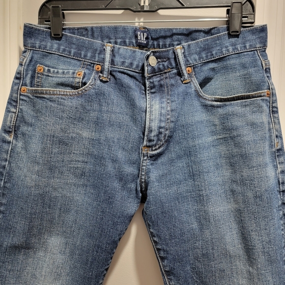 GAP Denim Slim Straight Worn Jeans in Worn Dark 31 x 30 - Picture 3 of 10